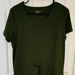 Mondetta Black Relaxed Tie Front T-Shirt